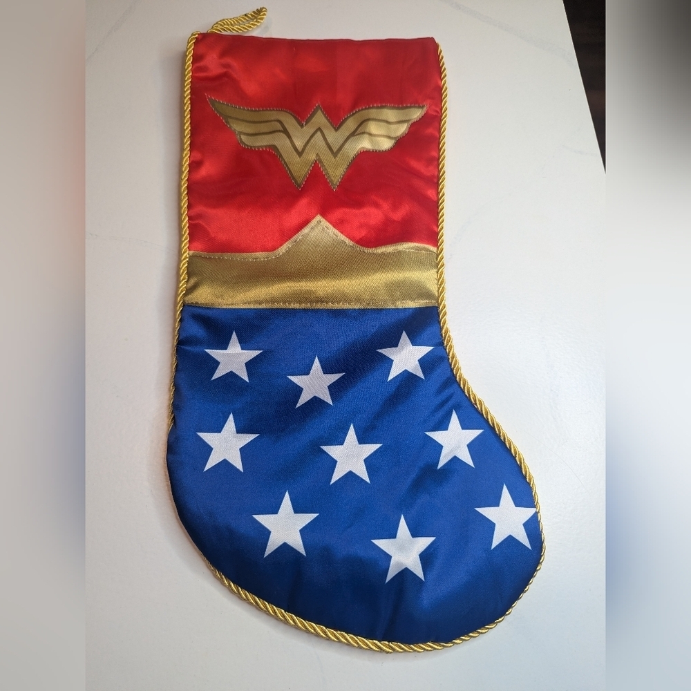 Wonder Woman Kurt S. Adler Christmas Stocking, Satin Fabric 19 Inches Girl Power
